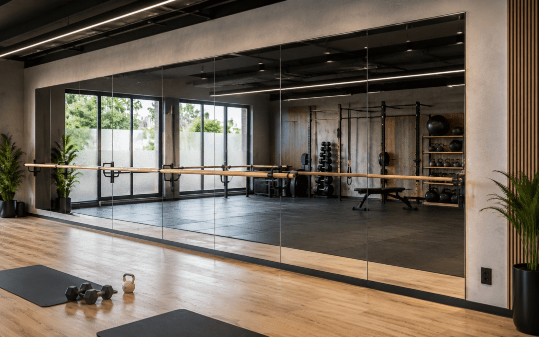 Lustra do siłowni i sal fitness na wymiar – jakie wymiary i sposób montażu wybrać?